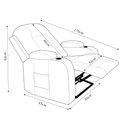 Ver imagem 4 de Poltrona do Papai Reclinável Sala de Cinema Crihs Elétrica Lift Elevação Veludo Azul G23 - Gran Belo