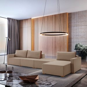 Sofá Amsterdã 4 Lugares Linho 3,90M 