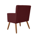 Ver imagem 3 de Poltrona Cadeira Decorativa Estofada Para Salão de Beleza Onix Suede Vermelho Bordo - LM DECOR