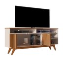 Ver imagem 5 de Rack Ripado para TV até 50 Polegadas MDF 136cm Pés em Madeira Maciça Turin Bege