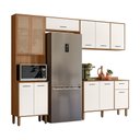 Ver imagem 1 de Cozinha Paolla 8 Portas com Balcão Ipê/off White Cristal - Nicioli