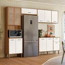 Ver imagem 2 de Cozinha Paolla 8 Portas com Balcão Ipê/off White Cristal - Nicioli