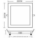 Ver imagem 4 de Painel com Placa Led Quadrado de Embutir Lys 18 Watts 3000k Branco - 15140164 - Taschibra