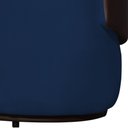 Ver imagem 2 de Poltrona Namoradeira Sofá Orgânico 2 Lugares Beatriz Composê Corino Marrom - Suede Azul Marinho