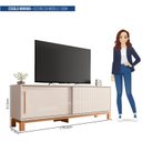 Ver imagem 3 de Rack para Tv até 65 Polegadas Portas com Textura Microrripada Pés Cavalete Mondrian 1.8