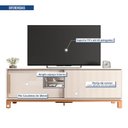 Ver imagem 4 de Rack para Tv até 65 Polegadas Portas com Textura Microrripada Pés Cavalete Mondrian 1.8