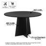 Mesa de Jantar Redonda 4 Lugares 90 cm Isabela Preto - 2