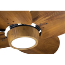 Ver imagem 2 de Ventilador de Teto Natuvent Dahlia Led 4 Pás Madeira Imbuia 3000k Branco Quente, Luz Amarela 127v