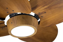 Ver imagem 2 de Ventilador de Teto Natuvent Dahlia Led 4 Pás Madeira Imbuia 3000k Branco Quente, Luz Amarela 127v