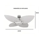 Ver imagem 6 de Ventilador de Teto Natuvent Dahlia Led 4 Pás Madeira Imbuia 3000k Branco Quente, Luz Amarela 127v