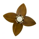 Ver imagem 4 de Ventilador de Teto Natuvent Dahlia Led 4 Pás Madeira Imbuia 3000k Branco Quente, Luz Amarela 127v