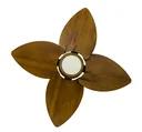 Ver imagem 4 de Ventilador de Teto Natuvent Dahlia Led 4 Pás Madeira Imbuia 3000k Branco Quente, Luz Amarela 127v