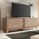 Ver imagem 1 de Rack para Tv até 65 Polegadas Portas com Textura Microrripada Pés Cavalete Mondrian 1.8