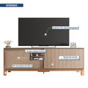 Ver imagem 5 de Rack para TV até 65 Polegadas 179,4cm Portas com Textura Microrripada Cavalete Mondrian 1.8 Marrom