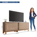 Ver imagem 4 de Rack para TV até 65 Polegadas 179,4cm Portas com Textura Microrripada Cavalete Mondrian 1.8 Marrom