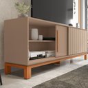 Ver mais imagens de Rack para Tv até 65 Polegadas Portas com Textura Microrripada Pés Cavalete Mondrian 1.8