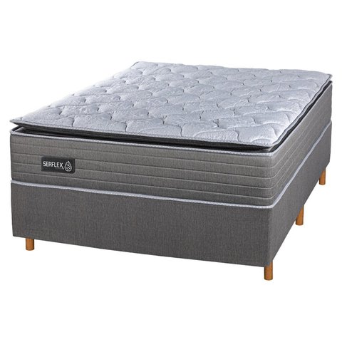 Colchao Queen Serflex Porto 1,58x1,98mx0,33cm cinza