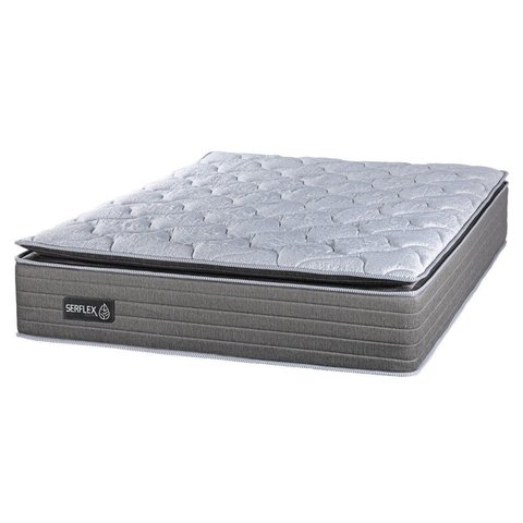 Colchao Queen Serflex Porto 1,58x1,98MX0,33cm Cinza Claro