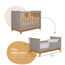 Ver imagem 5 de Berço Mini Cama Chantilly Expresso Móveis Bege/Fendi/Nature
