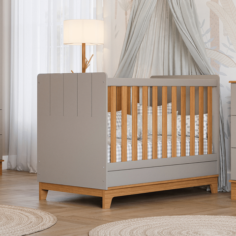 Berço Mini Cama Chantilly Expresso Móveis Bege/Fendi/Nature