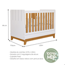 Ver imagem 3 de Berço Mini Cama Chantilly Expresso Móveis Branco/Nature