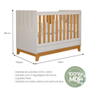 Ver imagem 4 de Berço Mini Cama Chantilly Expresso Móveis Bege/Off White/Nature