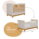 Ver imagem 3 de Berço Mini Cama Chantilly Expresso Móveis Bege/Off White/Nature