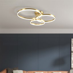 Lustre Led Luminaria 3 em 1 Arco Infinito Orbital Perfil Luxo Moderno Decorativo Sala Quarto Recepça - 2
