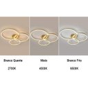 Ver imagem 6 de Lustre Led Luminaria 3 em 1 Arco Infinito Orbital Perfil Luxo Moderno Decorativo Sala Quarto Recepça