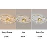 Lustre Led Luminaria 3 em 1 Arco Infinito Orbital Perfil Luxo Moderno Decorativo Sala Quarto Recepça - 6