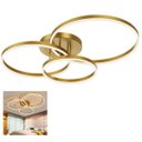 Ver imagem 1 de Lustre Led Luminaria 3 em 1 Arco Infinito Orbital Perfil Luxo Moderno Decorativo Sala Quarto Recepça