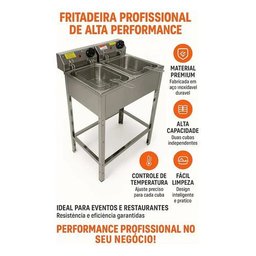 Fritadeira Alfa Suportel Elétrica 14 Litros a Óleo:220v/inox - 3