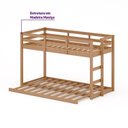 Ver imagem 4 de Beliche Infantil Montessoriana Extensível Family Casatema MadeiraOriginals Bege/Amendoa