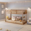Ver imagem 1 de Beliche Infantil Montessoriana Extensível Family Casatema MadeiraOriginals Bege/Amendoa
