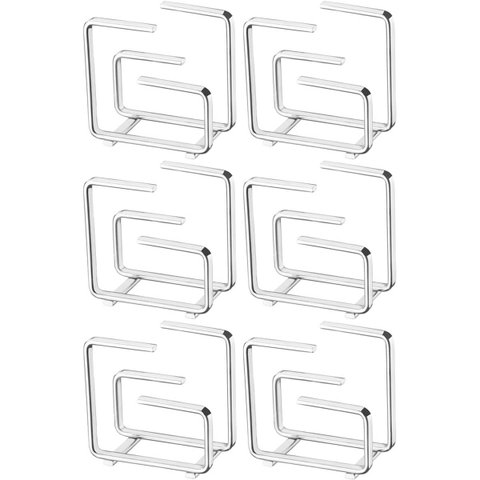 6 Porta Guardanapos de Papel Cromados para Cafeterias Suportes Organizadores de Mesas