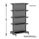 Ver imagem 2 de Gondola Centro 170 Amapa Flex Kit 2 Metros Preto Spe - Amapá