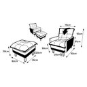 Ver imagem 3 de Estofado Poltrona Classic 01 Lug Plat Cinza Platinum Grafite