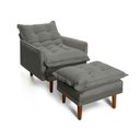 Ver imagem 4 de Estofado Poltrona Classic 01 Lug Plat Cinza Platinum Grafite