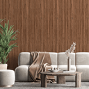 Ver imagem 1 de Papel de Parede Madeira Ripado Nogueira