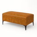 Ver imagem 1 de Banqueta Vegas Puff para Sala Quarto Closet Courino Camel