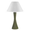 Abajur de Cerâmica com Cúpula de Plástico – Soneto Verde Musgo - 1
