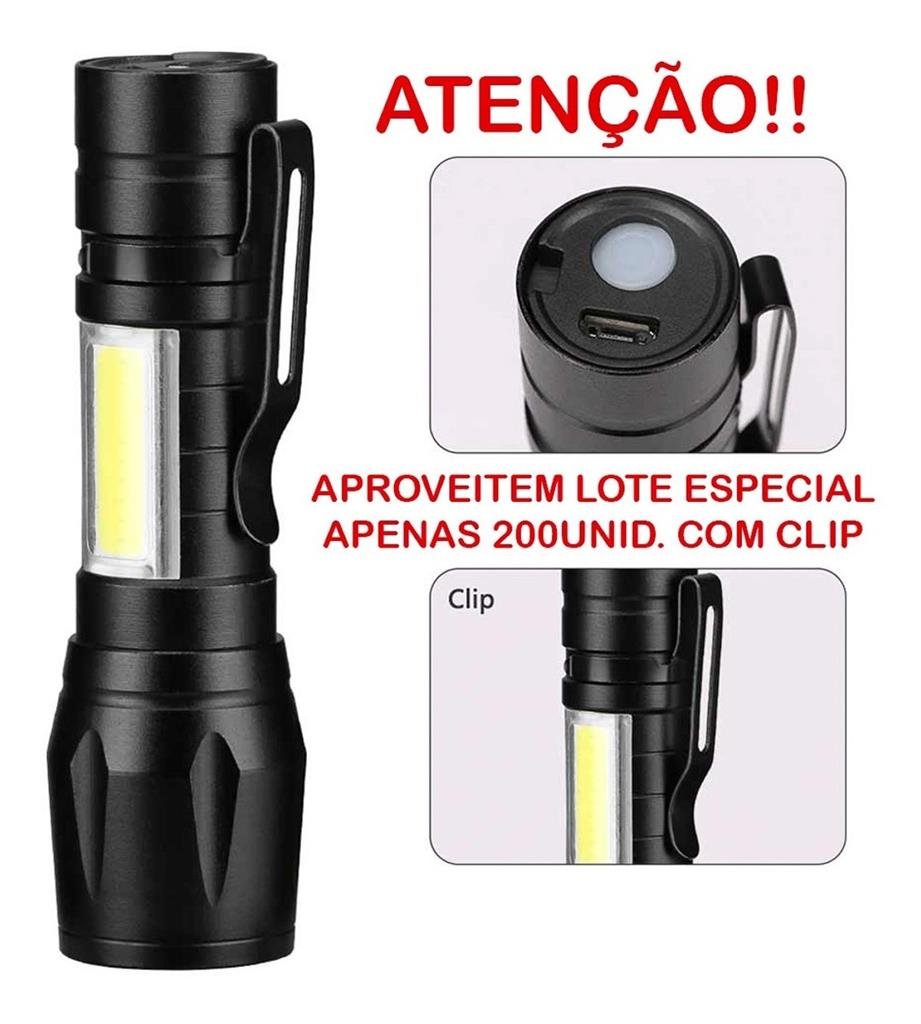 Mini Lanterna Tática Police Recarregável Profissional 513 Luuk Young - 2