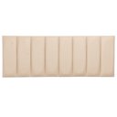 Ver imagem 2 de Cabeceira Queen Veludo Marfim Placa Modulada Estofada Ripada Adesiva