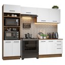 Ver imagem 3 de Armário de Cozinha Completa 270cm Rustic/Branco Agata Madesa 07