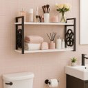 Ver imagem 1 de Kit 3 Suportes Prateleira Preto Estilo Industrial Não Descasca Não Enferruja Decorativo Organizador
