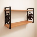 Ver imagem 7 de Kit 3 Suportes Prateleira Preto Estilo Industrial Não Descasca Não Enferruja Decorativo Organizador