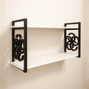 Ver imagem 5 de Kit 3 Suportes Prateleira Preto Estilo Industrial Não Descasca Não Enferruja Decorativo Organizador