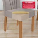 Ver mais imagens de Mesa 1,70 Apogeu com Vidro + 06 Cad.apogeu Tecido Veludo Liso Capuccino Amendoa Cle/off