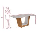 Ver imagem 3 de Mesa 1,70 Apogeu com Vidro + 06 Cad.apogeu Tecido Veludo Liso Capuccino Amendoa Cle/off