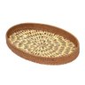 Bandeja Oval em Rattan e Madreperola 40,5cm - 1